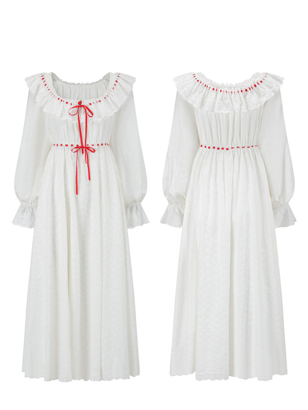 Enchanted Rose Embroidered Cotton Nightgown