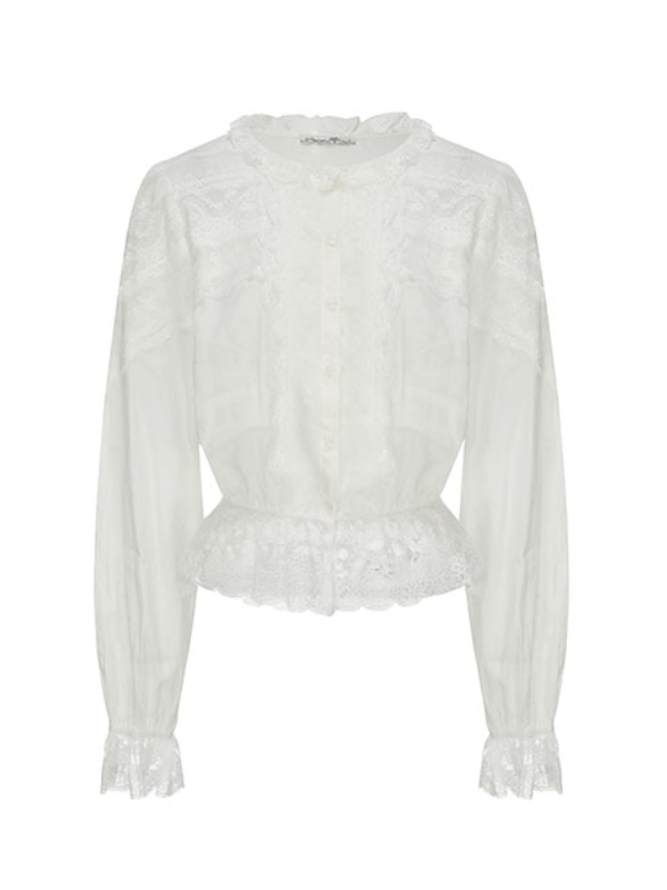 Enchanted Garden White Lace Blouse