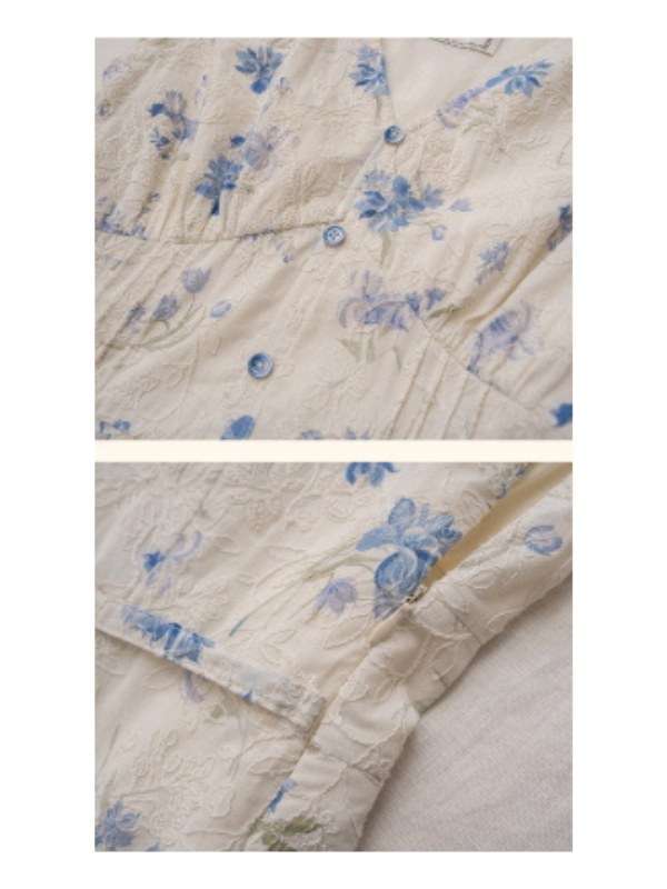 Blue Blossom Vintage Lace Dress