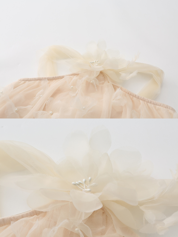 Blossom Whisper Halter Tulle Dress