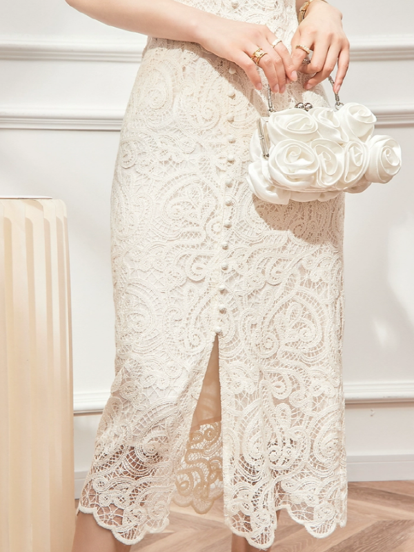 Elegant Symphony of Ivory Dress