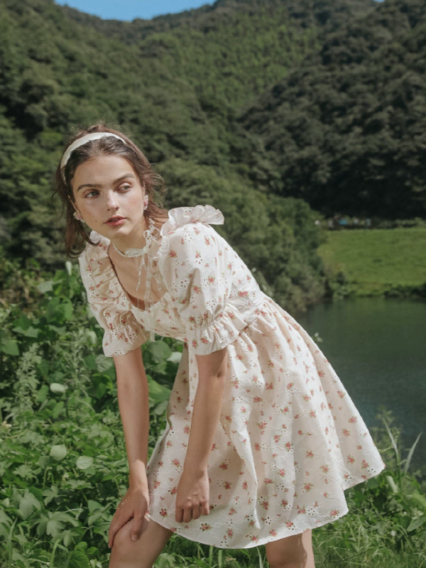 The Symphony of Floral Radiance Dress