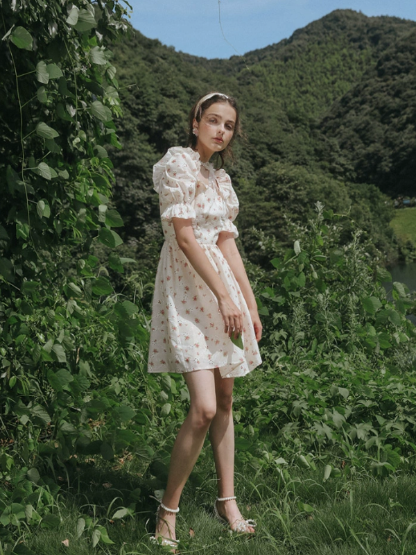 The Symphony of Floral Radiance Dress