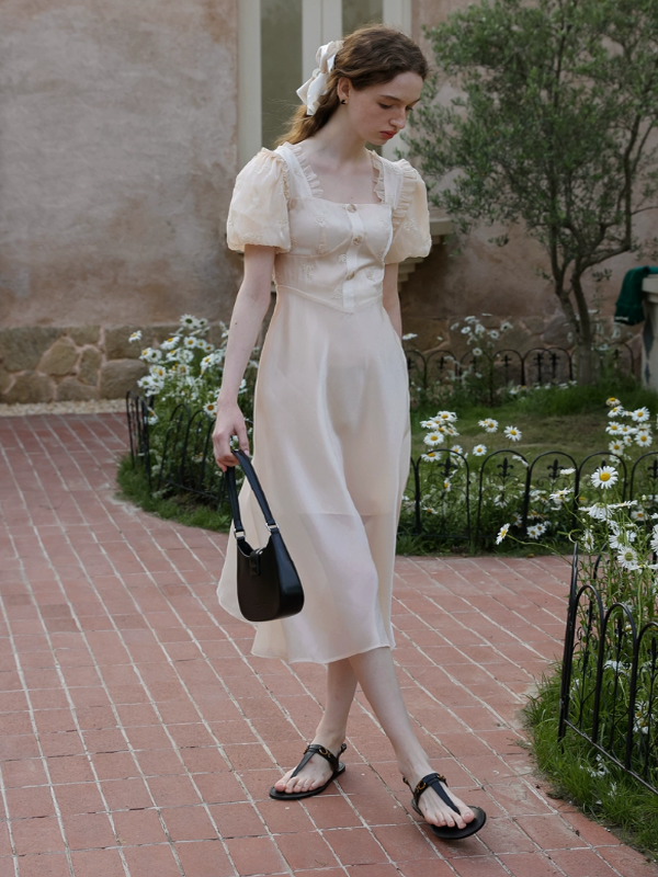 Enchanted Bloom of the Ivory Dawn Dress