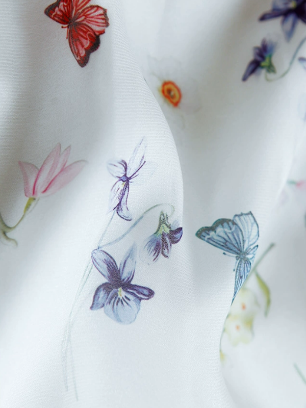 Whimsical Pearl of the Butterfly Garden Dress