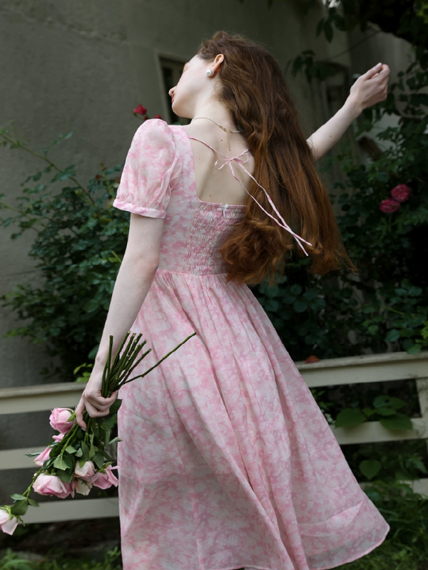 Rosy Whisper Elegance Dress