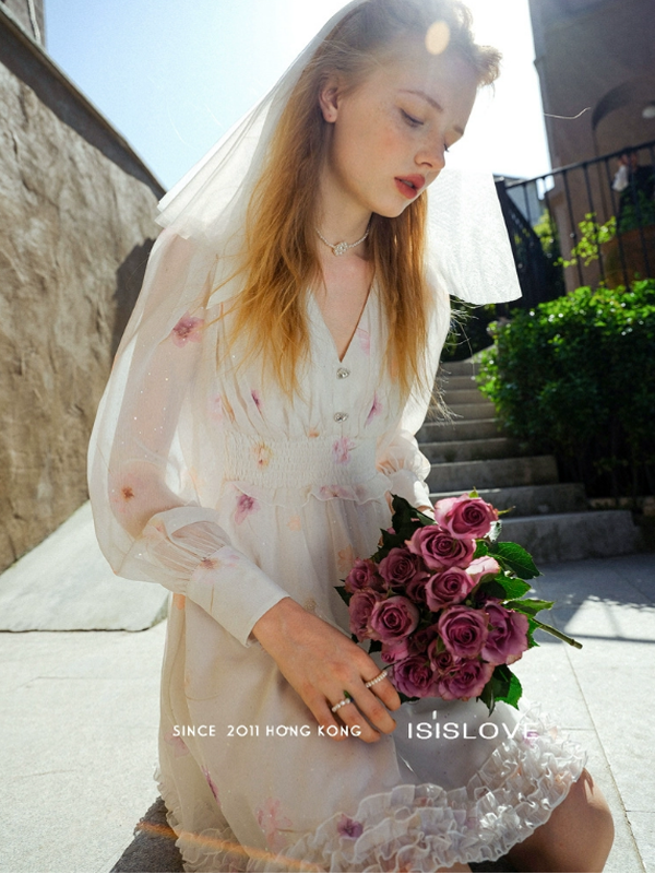 Floral Moonlight Elegance Dress