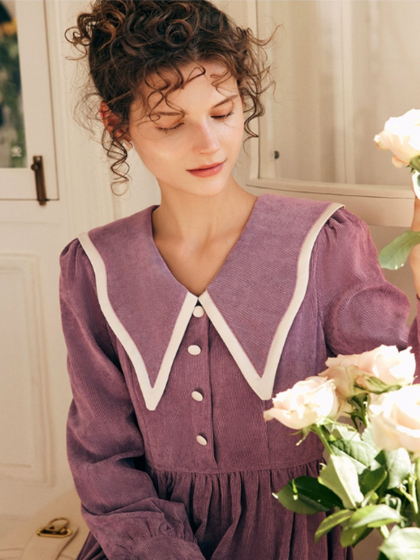 Purple Petal Waltz Dress