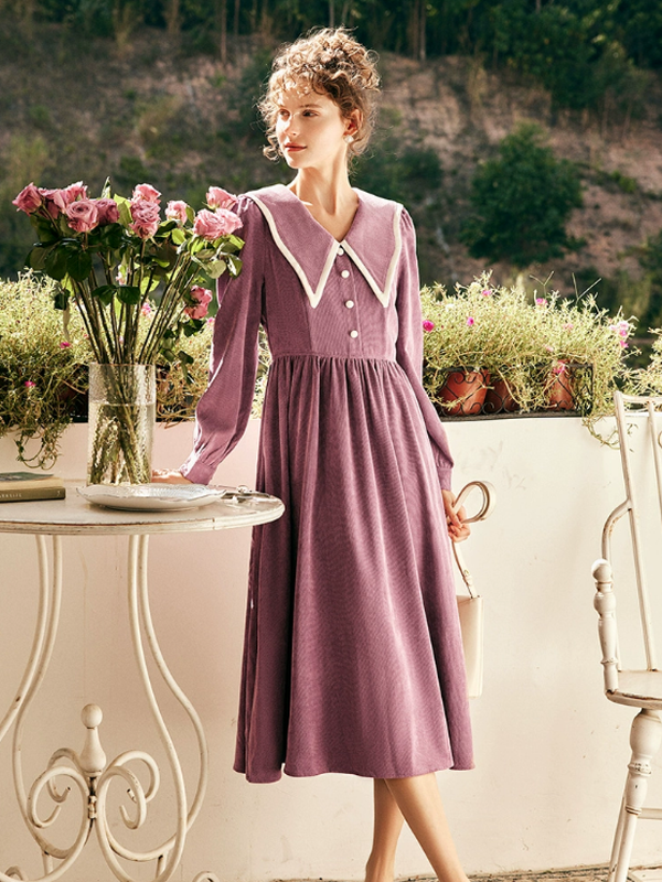 Purple Petal Waltz Dress