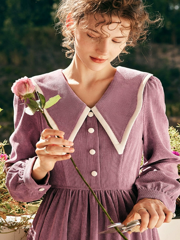 Purple Petal Waltz Dress