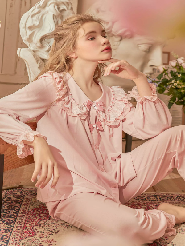 Pink Ribbon Lace Dreamland Pajama