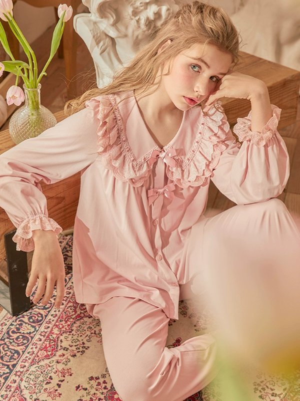 Pink Ribbon Lace Dreamland Pajama