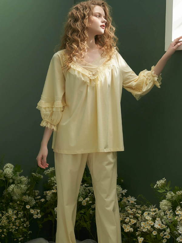 Sunny Lace Frills Pajamas