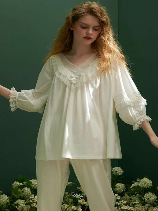 Pure White Elegance Pajama