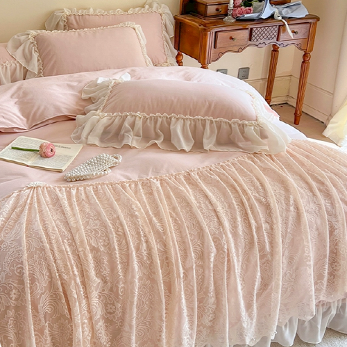 Pink Lace Frill Princess Bedding Set