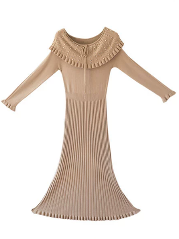 Beige Serenity of Knit Dress