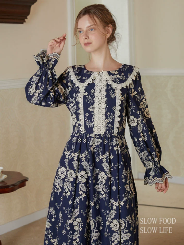 Vintage Floral Frill Dress