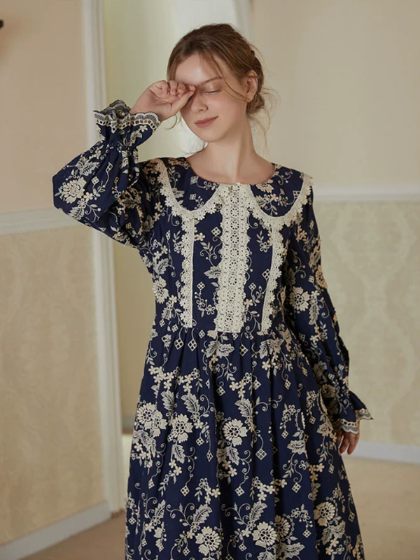 Vintage Floral Frill Dress