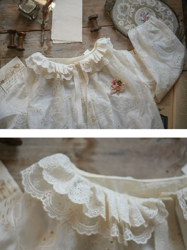 Vintage Blossom Lace Blouse