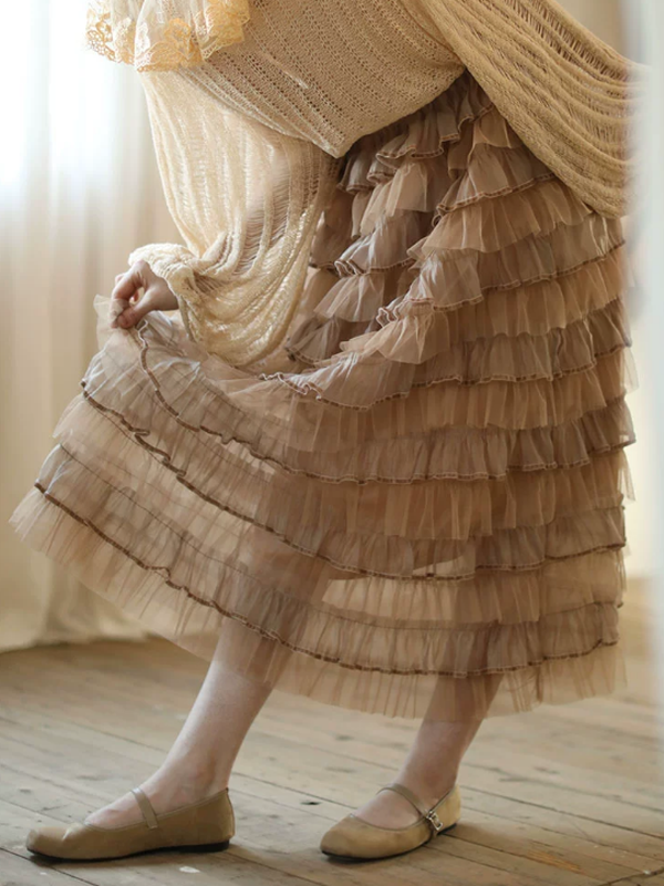 Enchanted Forest Layered Frill Skirt