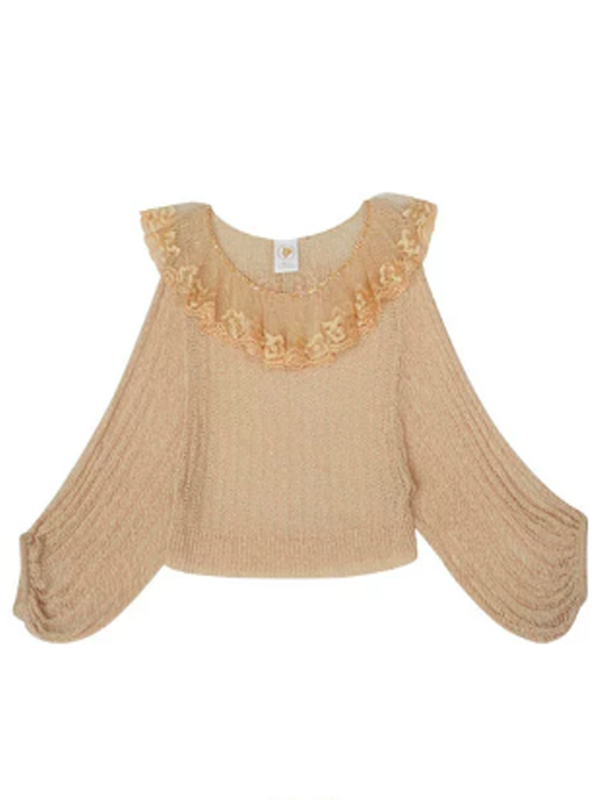 Elegant Forest Lace Frill Knit