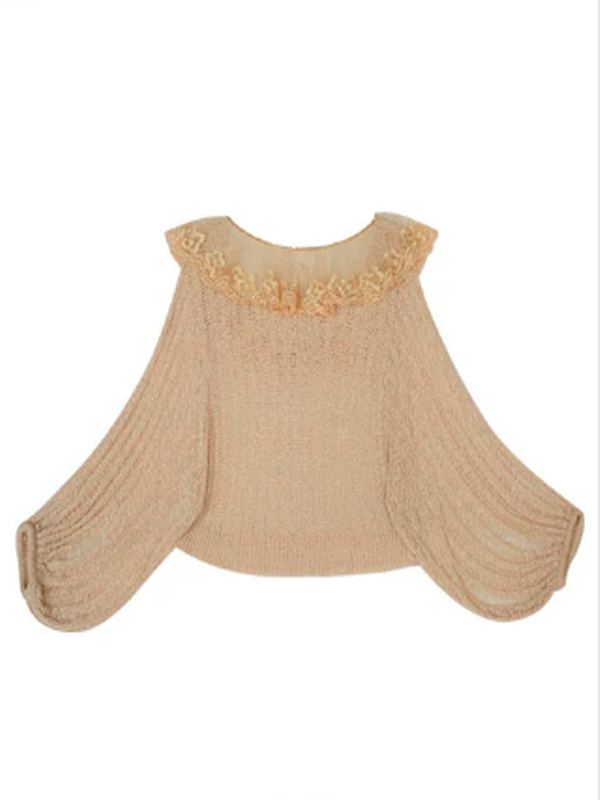 Elegant Forest Lace Frill Knit