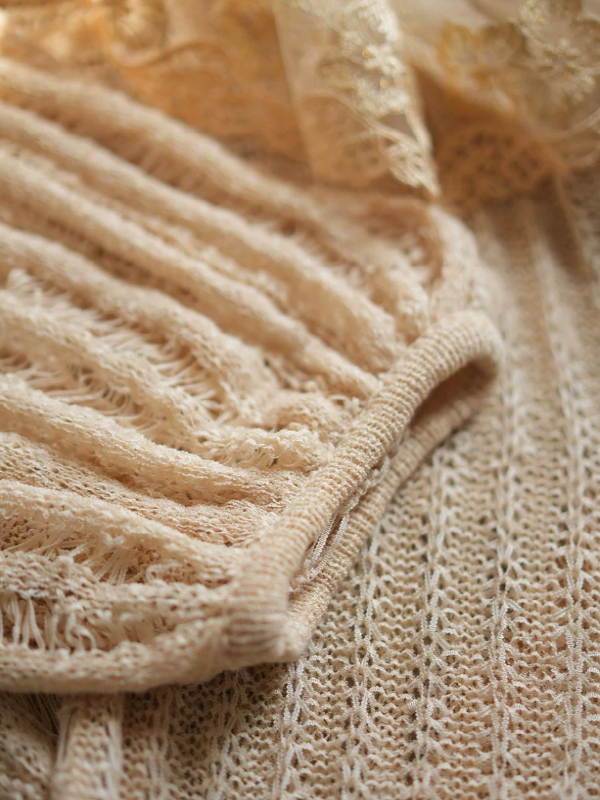 Elegant Forest Lace Frill Knit