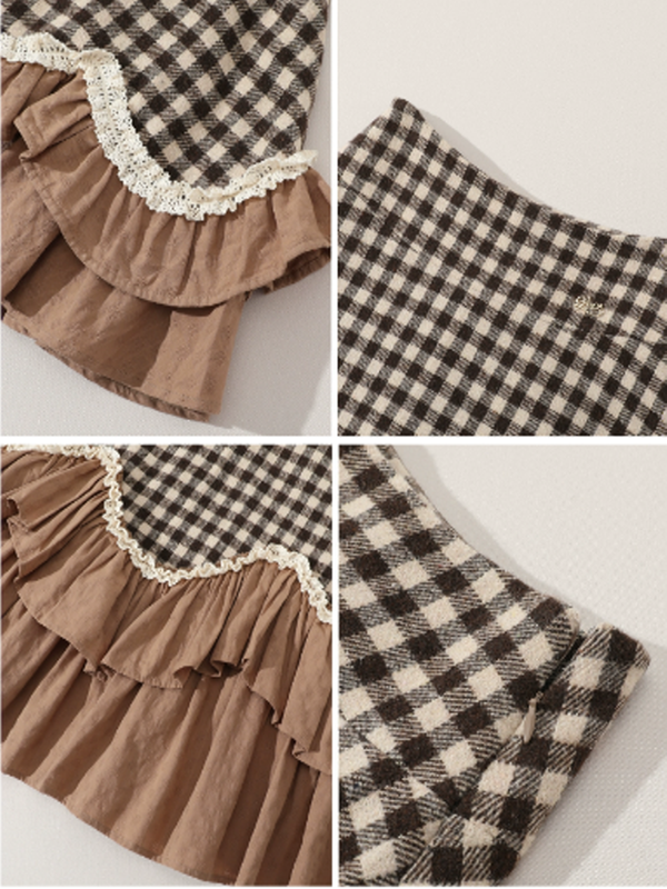 Chic Harmony Vintage Checkered Skirt