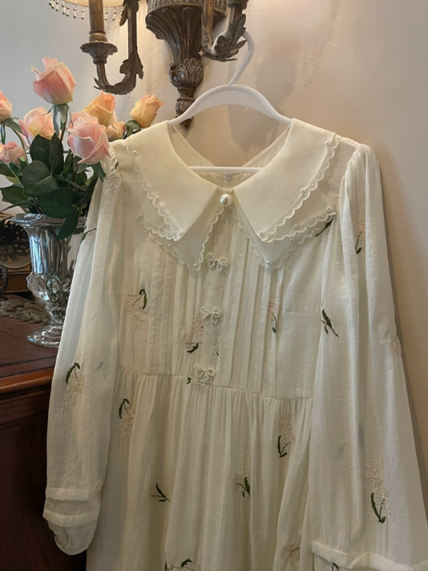 French Maiden Embroidered Dress