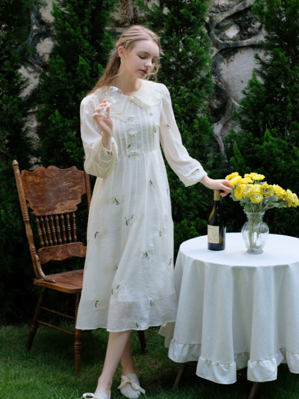 French Maiden Embroidered Dress