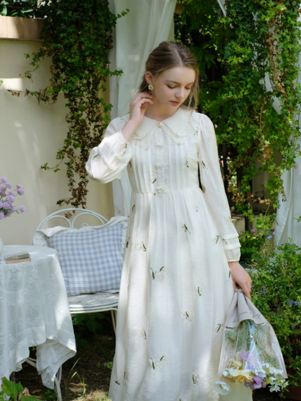 French Maiden Embroidered Dress