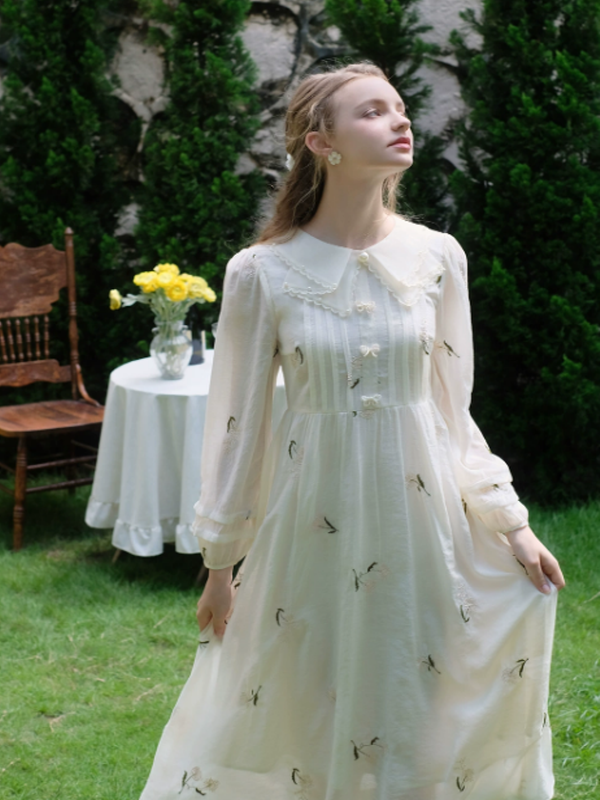 French Maiden Embroidered Dress