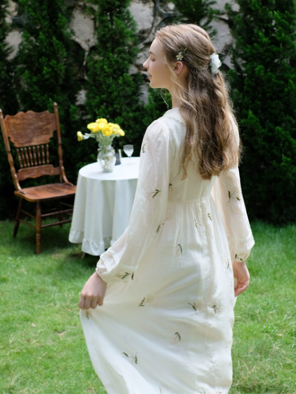 French Maiden Embroidered Dress