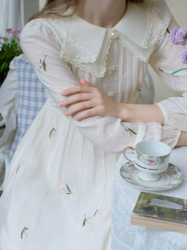 French Maiden Embroidered Dress