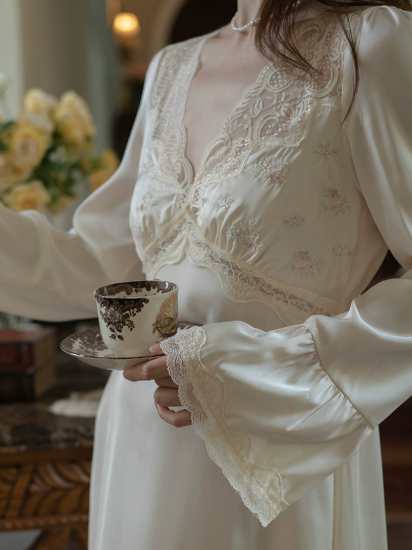 Creamy Lace Elegance nightgown