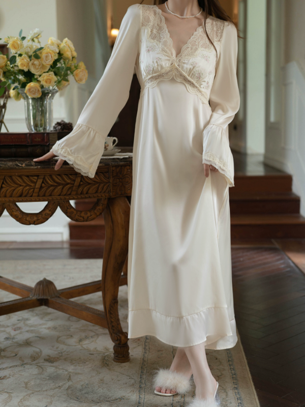 Creamy Lace Elegance nightgown