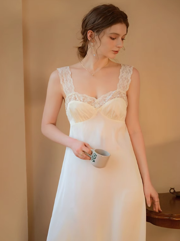 Elegant Whisper Sky Blue Nightgown