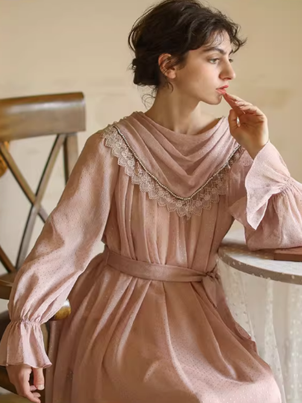 Whispering Pink Vintage Charm Dress