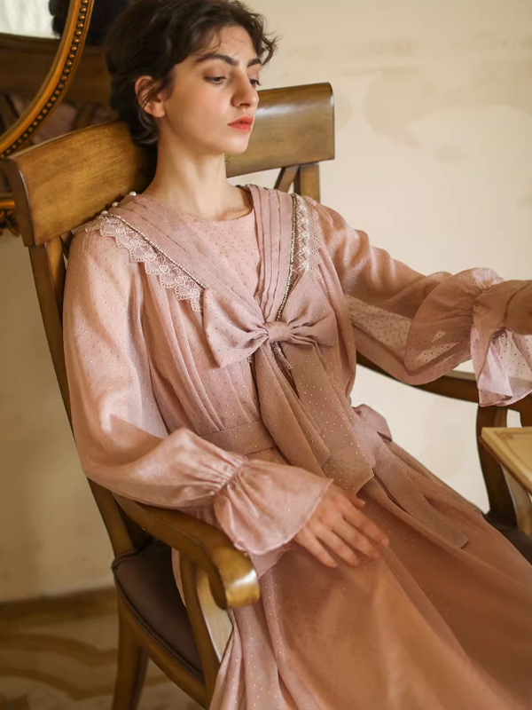 Whispering Pink Vintage Charm Dress