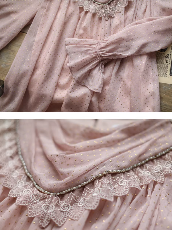 Whispering Pink Vintage Charm Dress