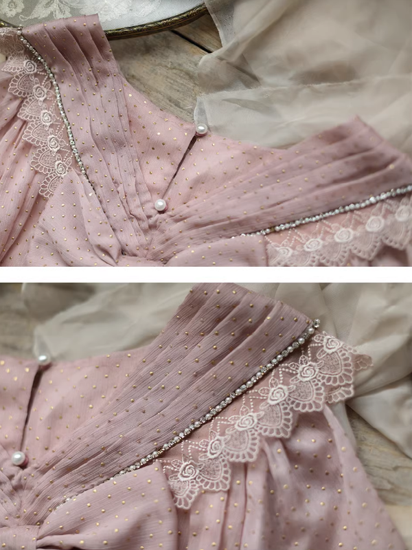 Whispering Pink Vintage Charm Dress