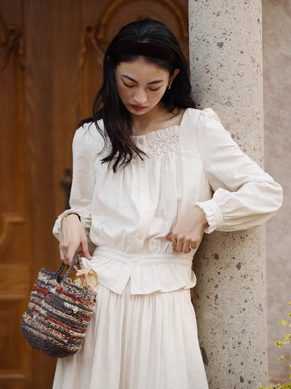 Classic Elegance Ivory Skirt