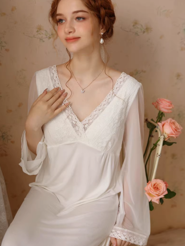 Whispering Rose Lace Nightgown