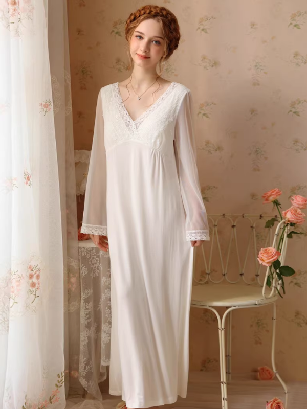 Whispering Rose Lace Nightgown