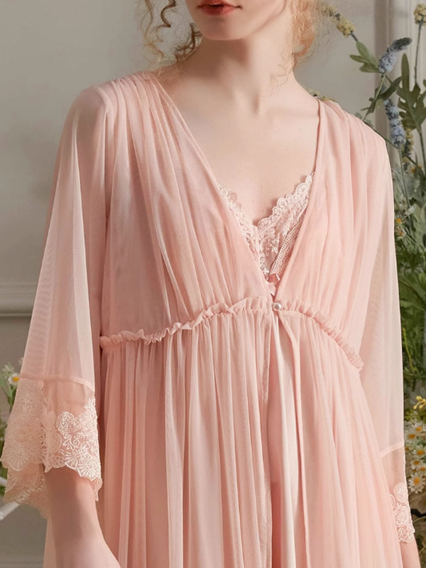 Serene Angel Lace-Adorned Nightdress