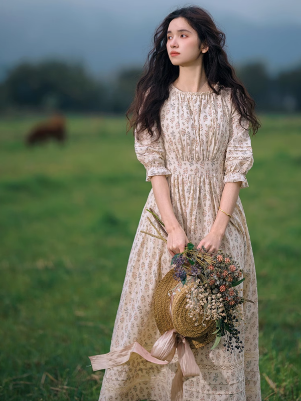 Enchanted Meadow Floral Lace Dress