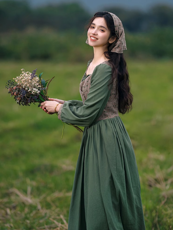 Meadow Whisper Floral Corset Dress