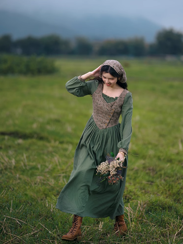 Meadow Whisper Floral Corset Dress