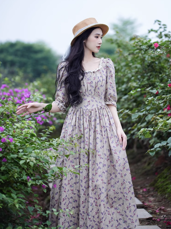 Spring Blossom Vintage Lace Dress