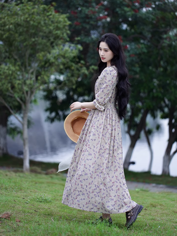 Spring Blossom Vintage Lace Dress